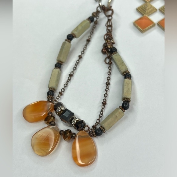 J014. Earring and bracelet ensemble 3 pcs. - Picture 4 of 5